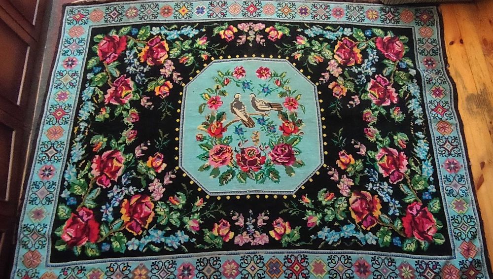 Ковер ручная работа, вышитый, 2,10 х 1,58