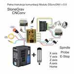 Kontroa CNC 3 osi XYZ program CNConv StonGrav DScnc v5.0