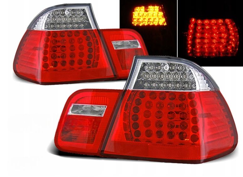 Lampy Diodowe DO BMW E46 SEDAN OD 2001 DO 2005 RED WHITE LED