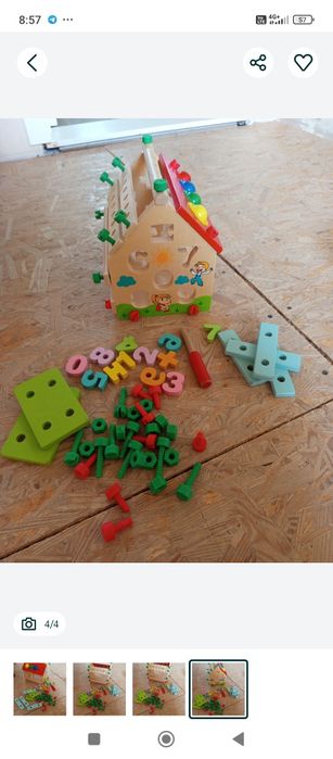 Дерев'яний конструктор будиночок