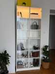 IKEA BILLY OXBERG regał drzwi szklane 80x30x202 BIAŁY