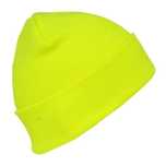 CI13 Ciepła Młodzieżowa Czapka Zimowa ŻÓŁTY NEON DECKY (55-57cm)