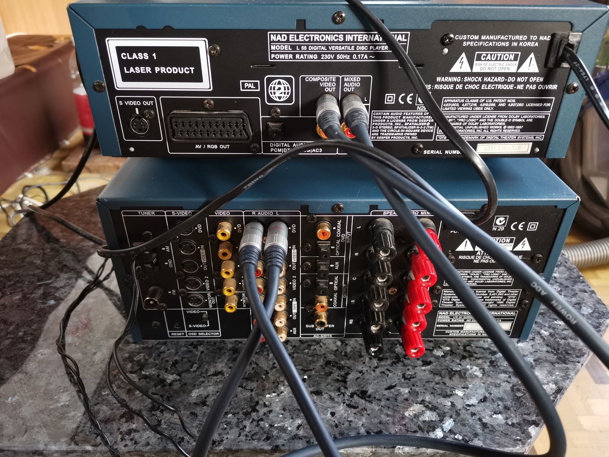 NAD CD DVD L55 Wzmacniacz amplituner L75