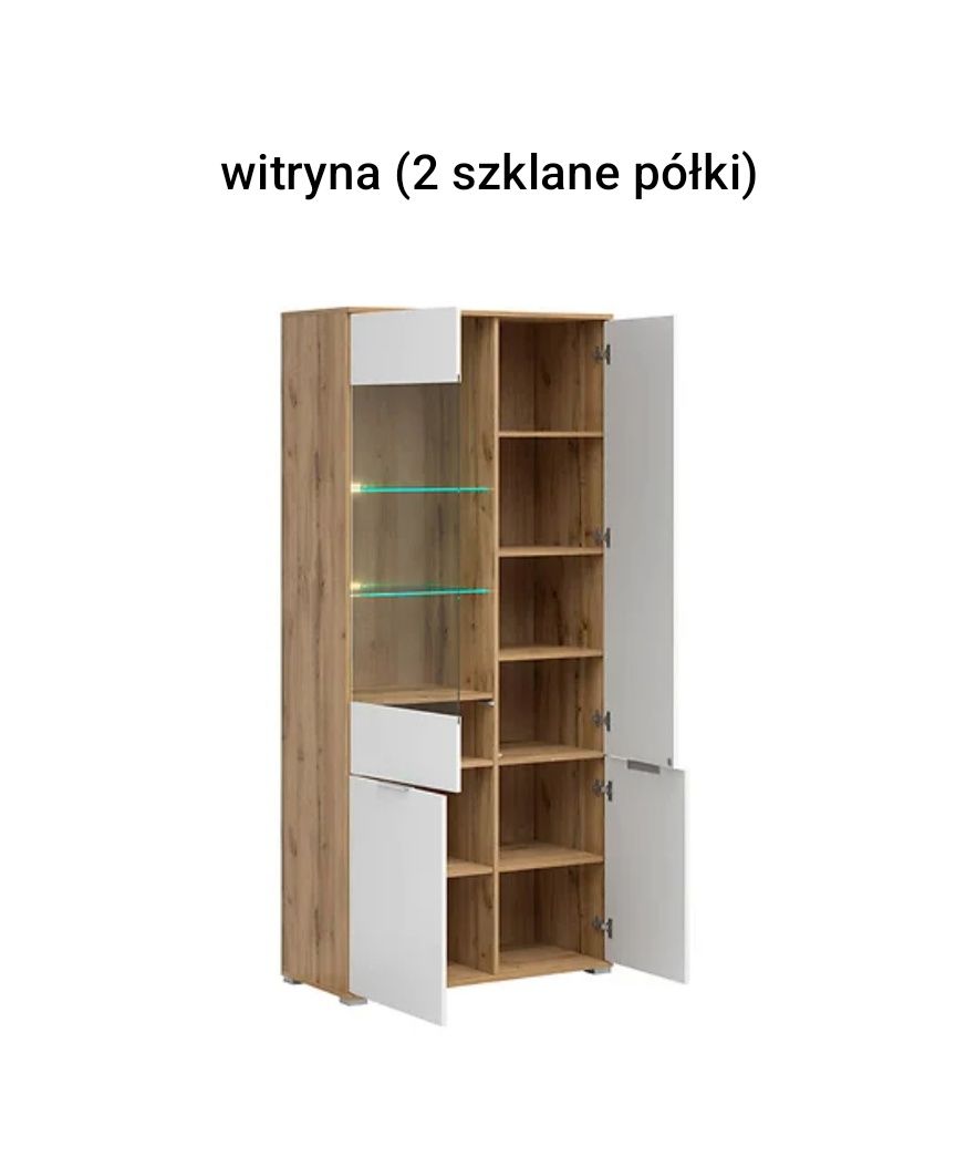 Sprzedam zestaw mebli/ meble Zele/komoda, witryna, szafka rtv