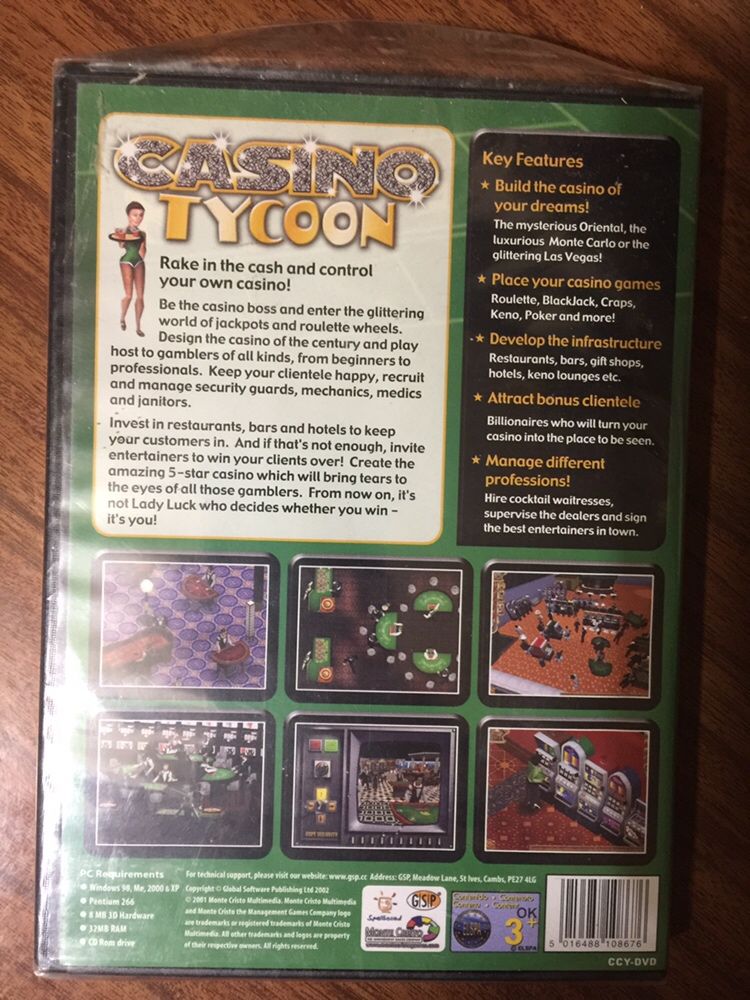 Jogo PC Casino Tycoon - novo e embalado