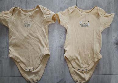 Body dla dziewczynki jasnożółte r.9-12 M.