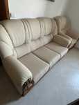 Sofa  cama 3 lugares cor creme