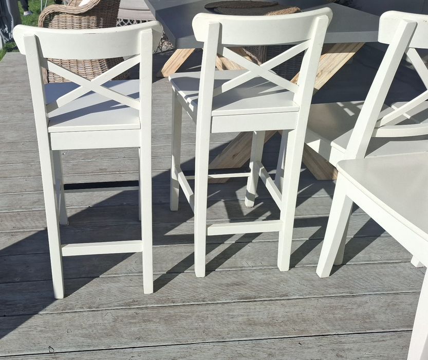 Hokery ikea białe