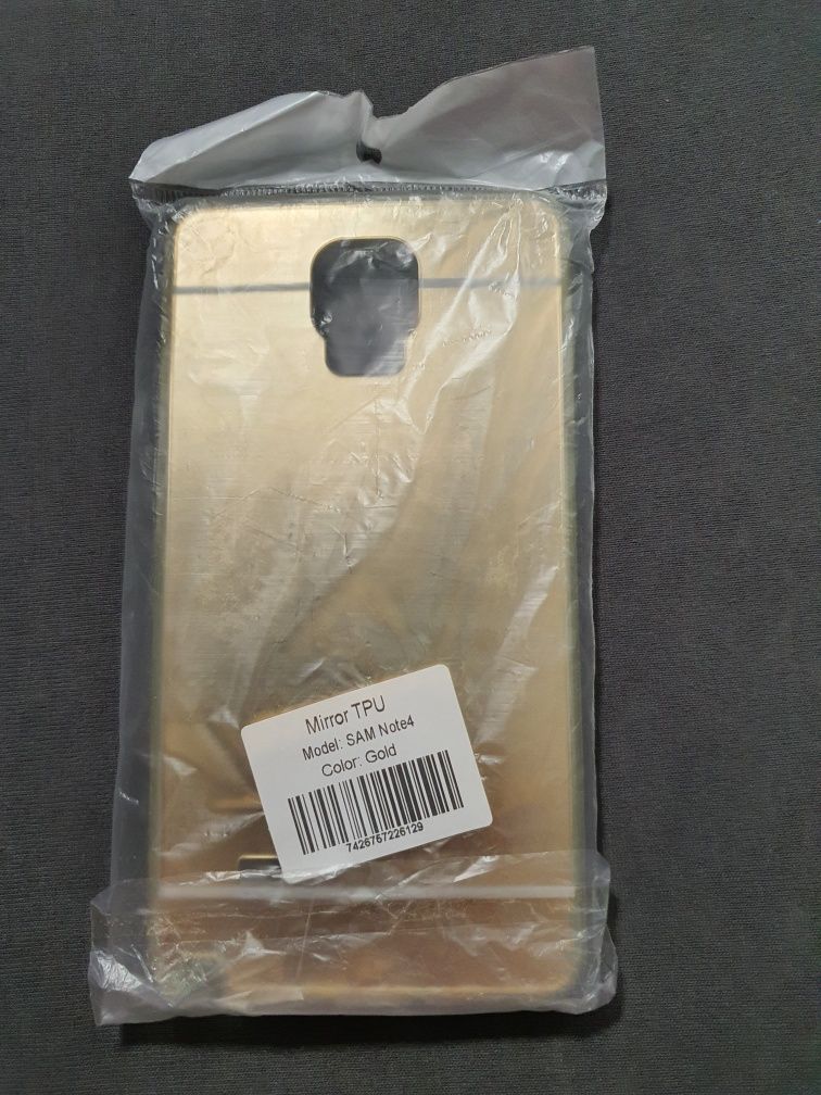 Etui na telefon Samsung Galaxy Note 4 złote Gold nowe