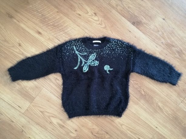 Sweter dziewczęcy Zara, granatowy, rozmiar 122
