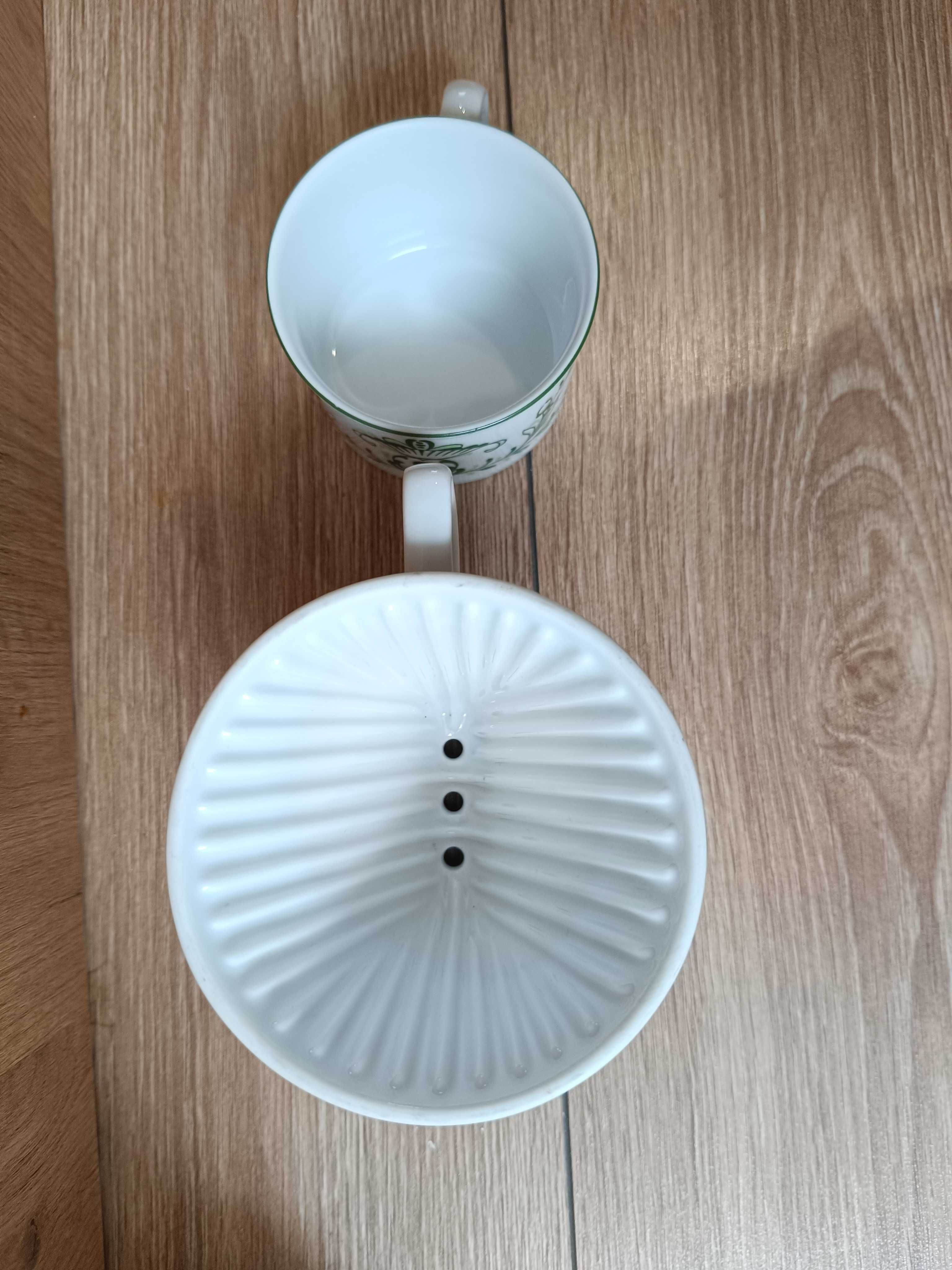 Porcelanowy  zestaw Dripper Melitta 101 + filiżanka