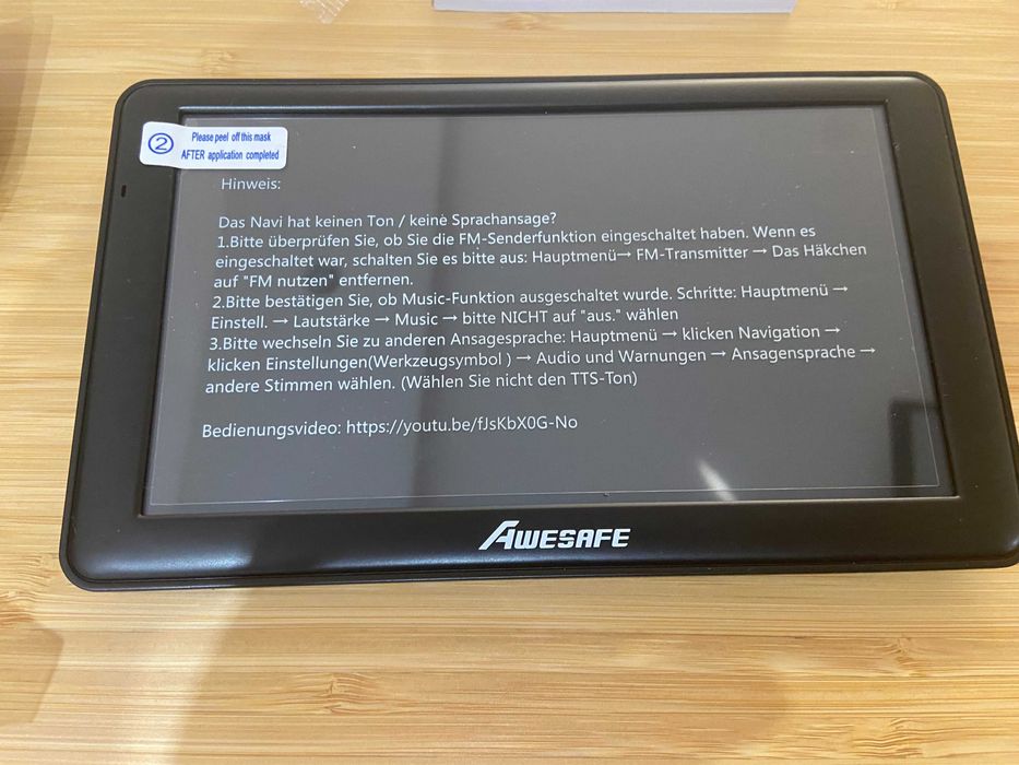 Nawigacja samochodowa z kamerą cofania, AWESAFE