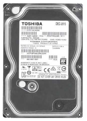 Жорсткий диск hdd Toshiba 500GB 7200rpm 32MB DT01ACA050 3.5 SATA III