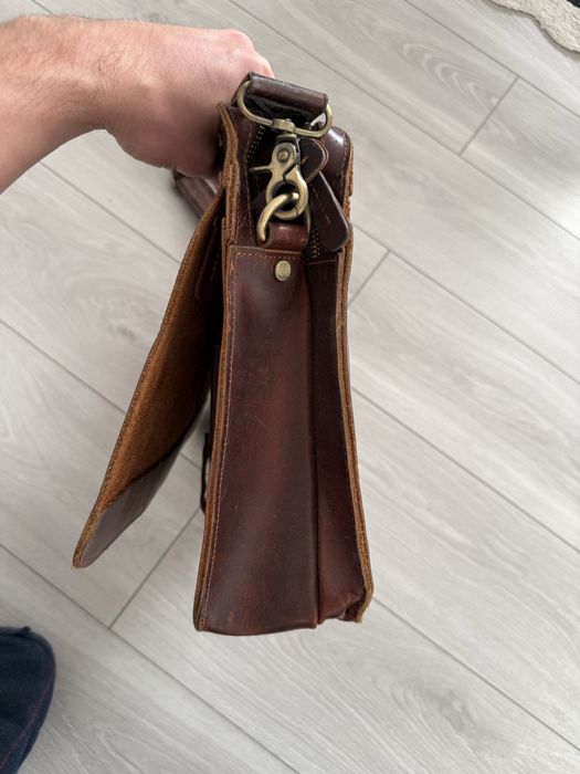 Шкіряний портфель з натуральної шкіри