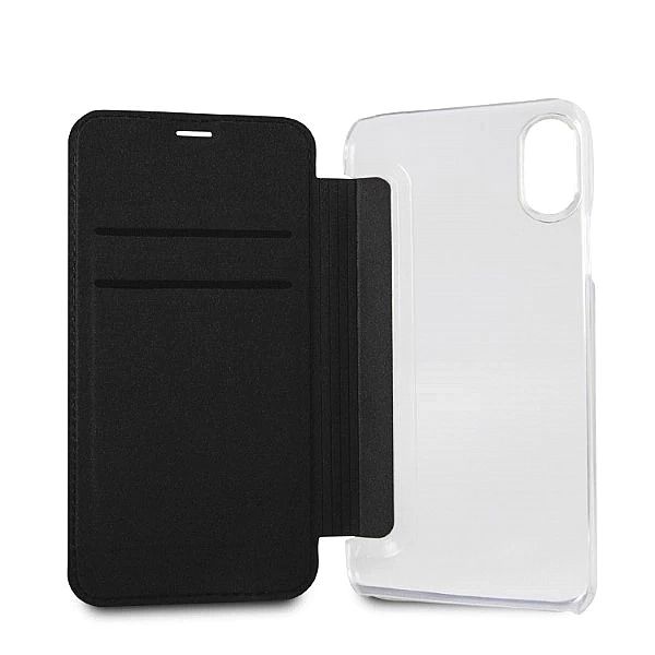 Etui Karl Lagerfeld Signature Glitter na iPhone X / Xs - czarne