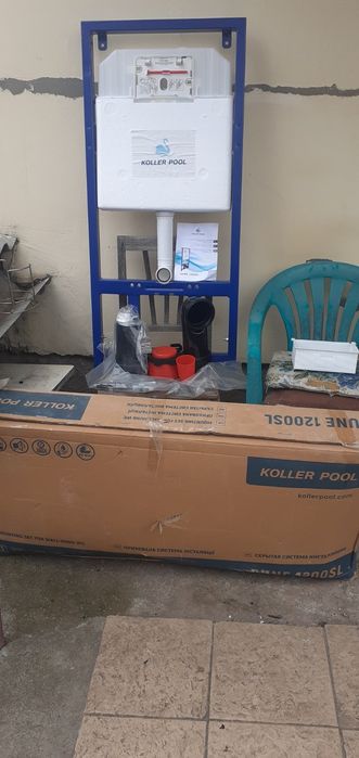 Инсталляция под унитаз, с панелью для смыва