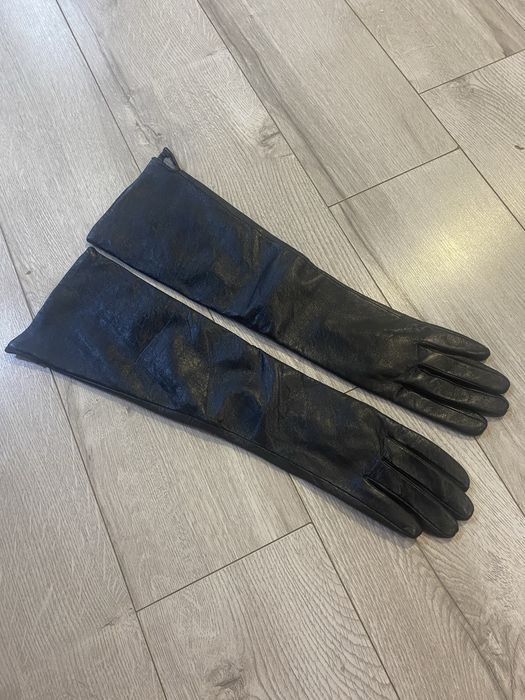 Шкіряні довгі перчатки
