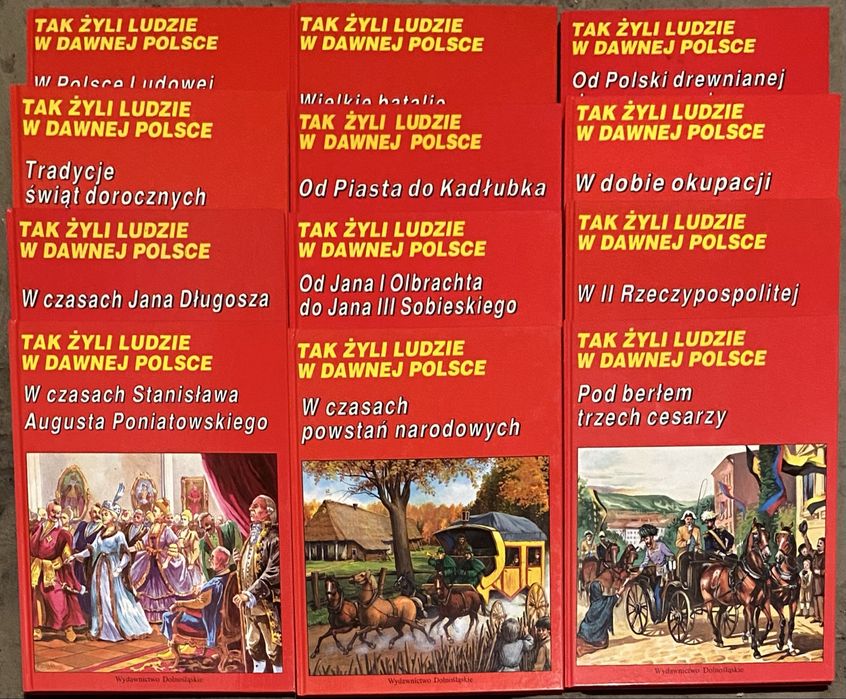 Kompletna seria "Tak żyli ludzie w dawnej Polsce" 12 tomów
