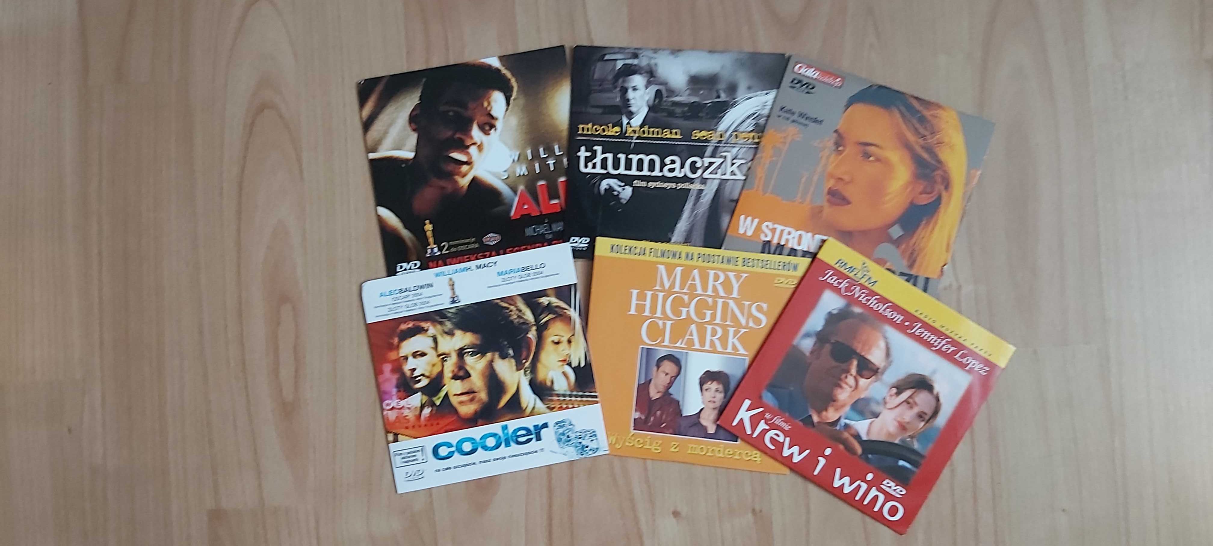 6 filmów dvd Tłumaczka, Ali, Cooler,Krew i wino