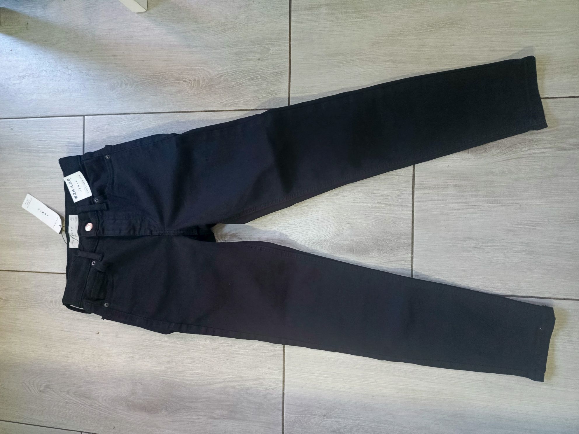 Rurki damskie czarne topshop jamie rozmiar 24/28