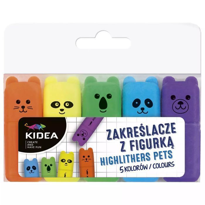 Zakreślacz Mini 5kol z Figur Kidea Wb. Derform