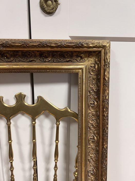 Rama do obrazu lustra obraz lustro antyk vintage drewniana złota