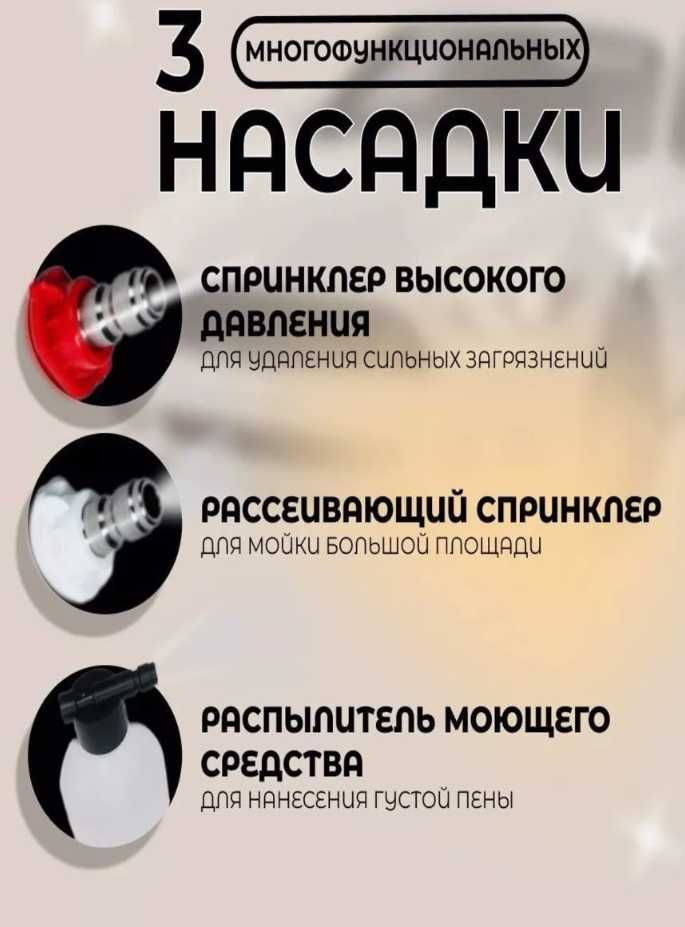 Аккумуляторная мойка высокого давления Yixin  портативная 1000Вт