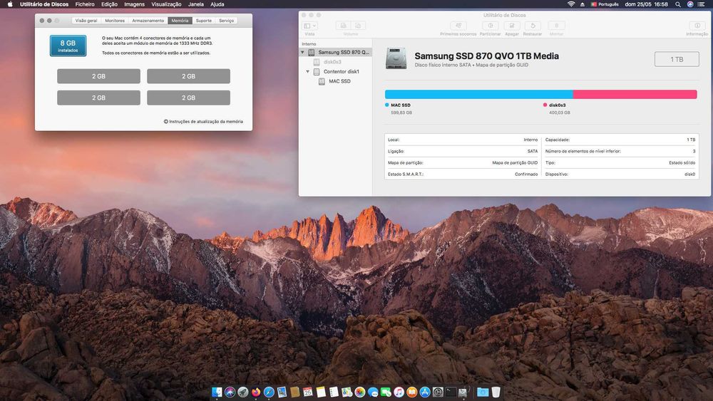 Apple iMac 21.5 mid 2010 High Sierra + Linux Ubuntu. SSD Rápido
