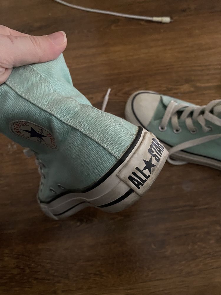 Converse 36 miętowe trampki za kostkę wiosna
