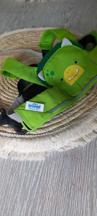 Szelki bezpieczeństwa DUDLEY marki TRUNKI w kolorze zielonym.