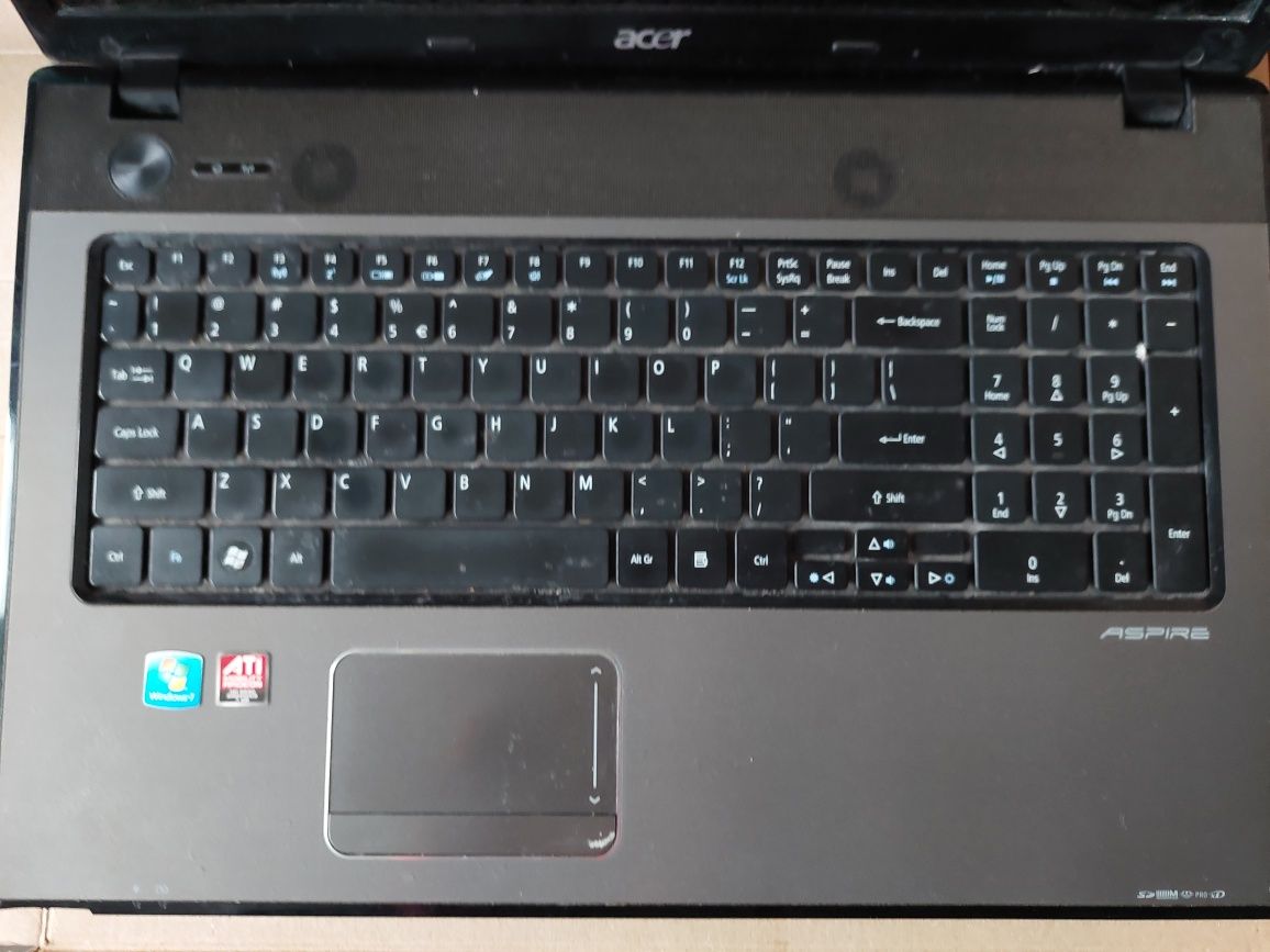 Acer Aspire 7741g, uszkodzony, 17 cali