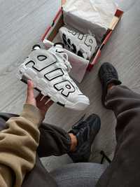 Кроссовки Nike Air More Uptempo White/Black Logo