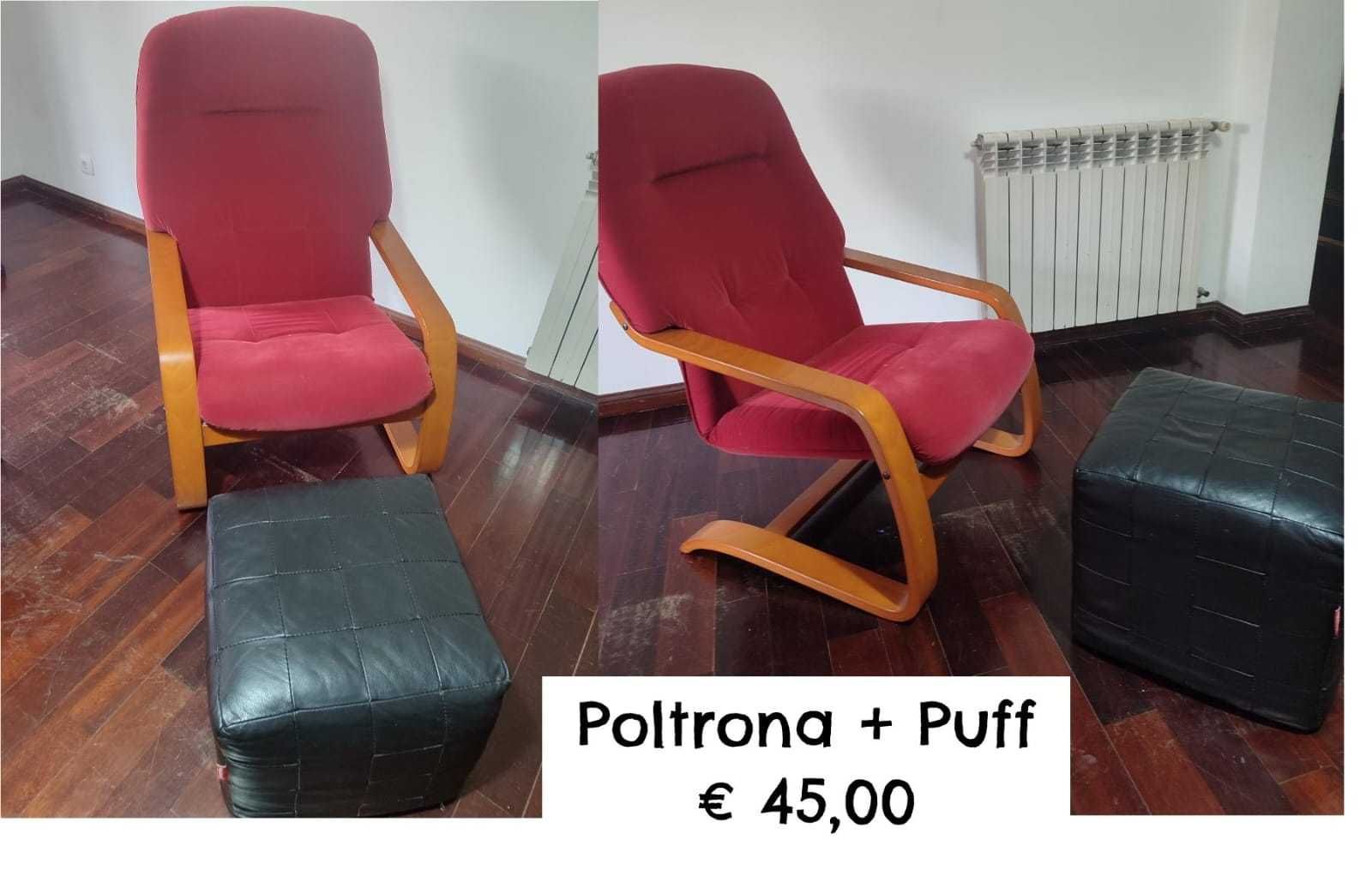 Poltrona super confortável + Puff