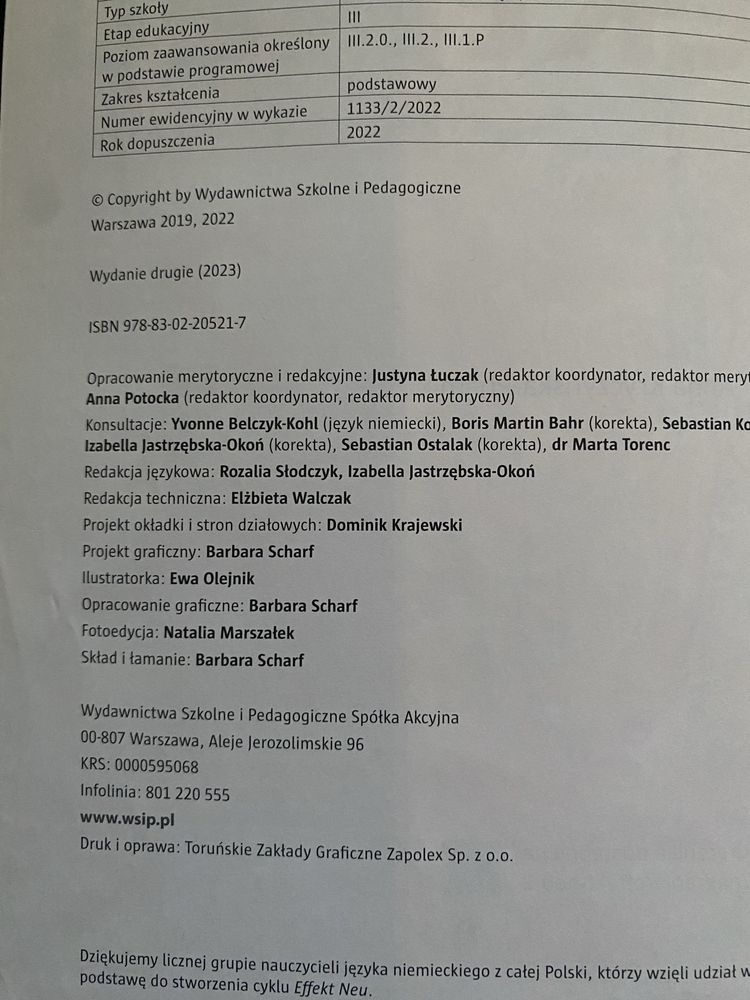 Podręcznik effekt neu 2 podręcznik do 2 klasy z języka Niemieckiego.