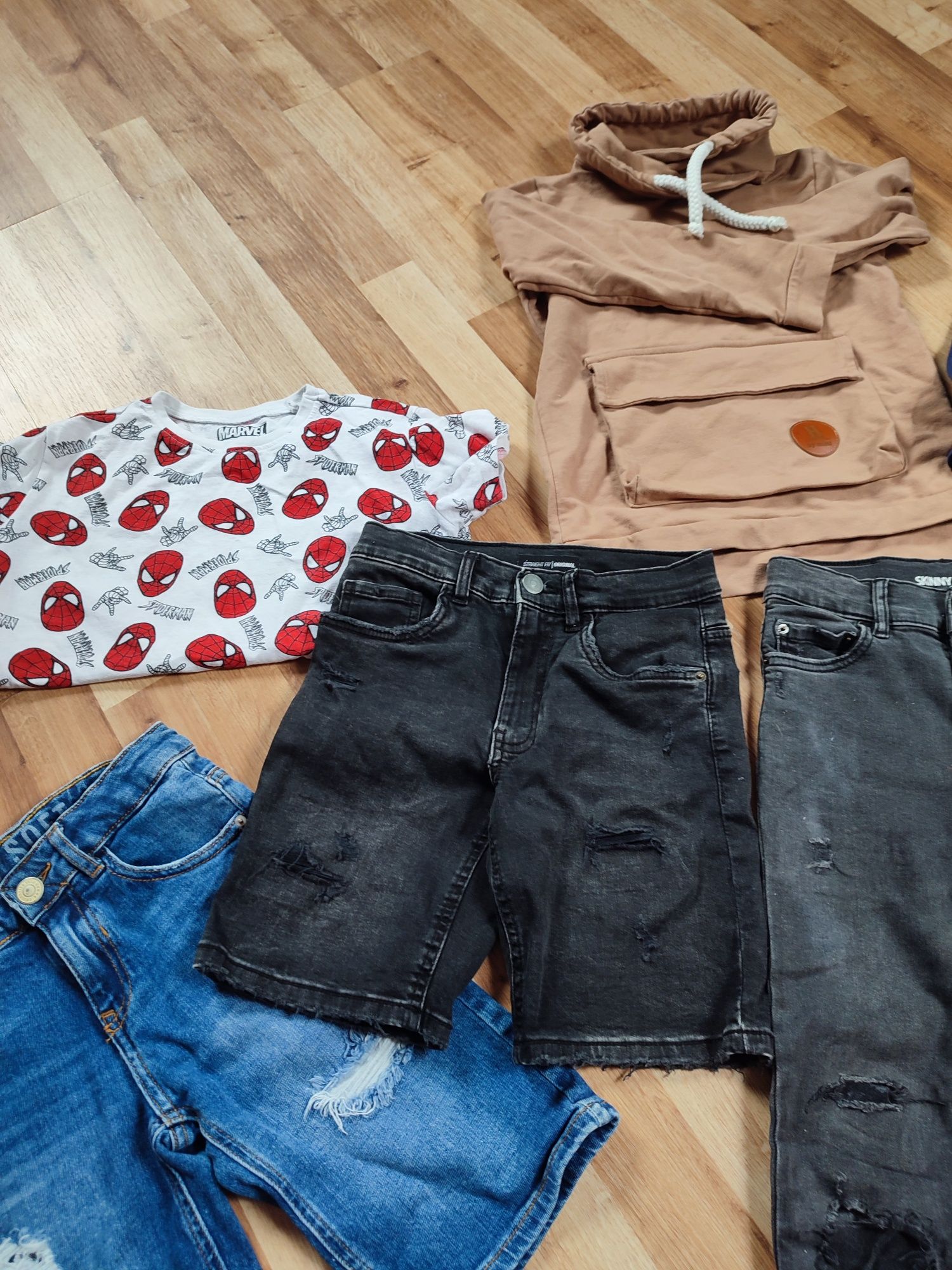 Paka dla chłopaka 134/140 chłopięce spodnie Zara mimi jeans bluza adid