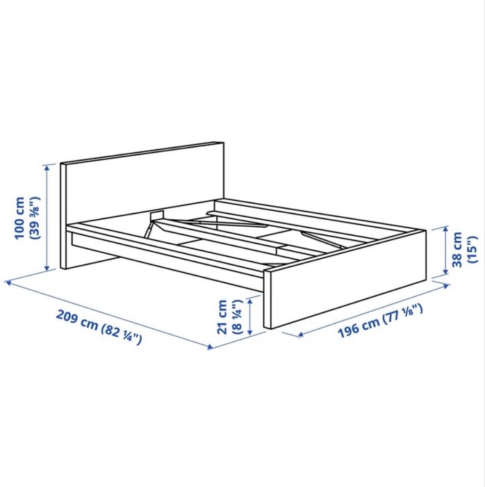 Cama de casal MALM Ikea - 180x200
