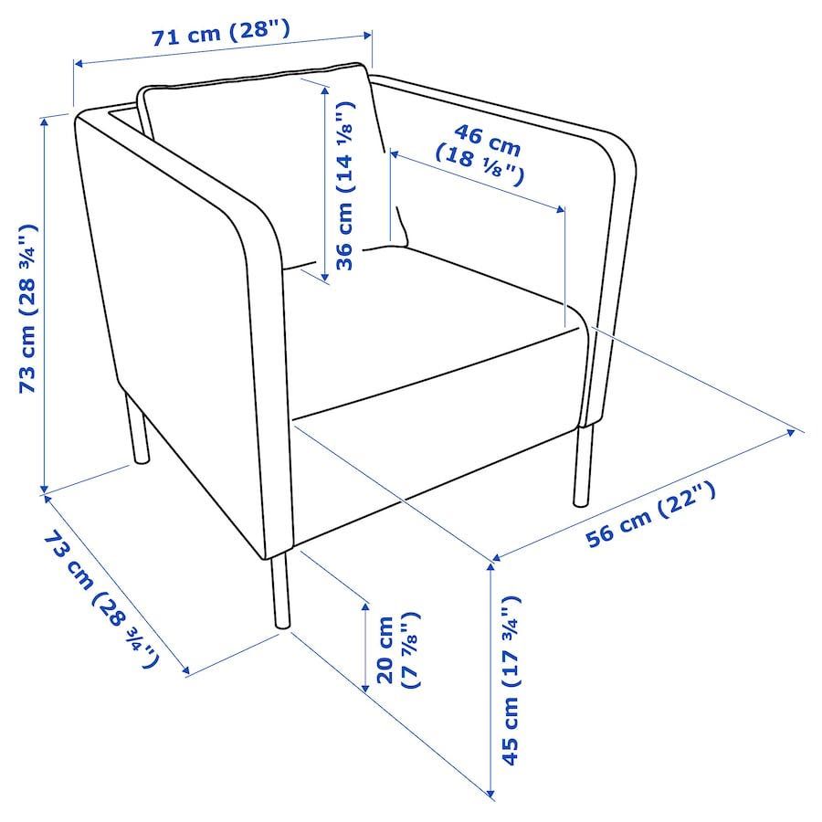 Ikea EKERÖ
Fotel, Skiftebo żółty