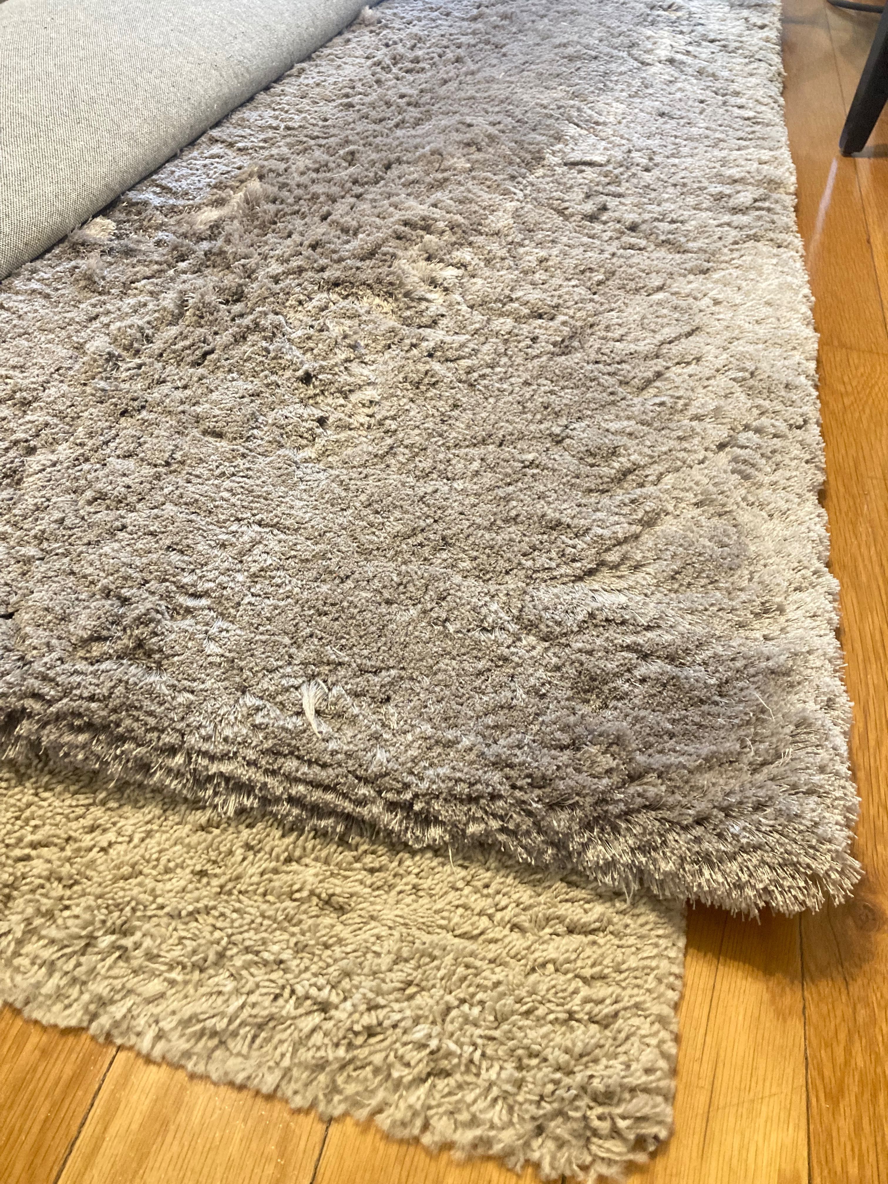 2 Tapetes cinza/prata pelo longo Leroy Merlin 2x3m