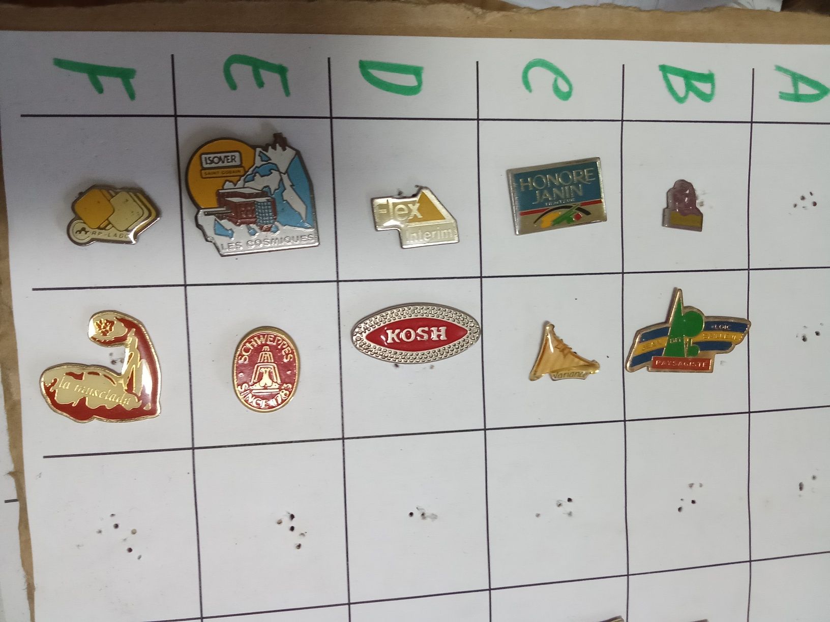 Pins a 0.10€ cada
