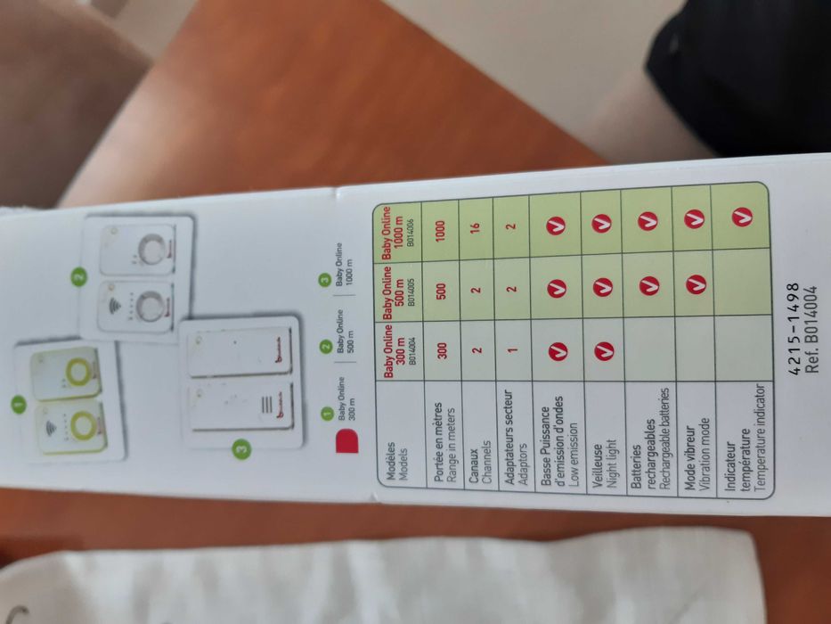 Intercomunicador para ouvir bebé