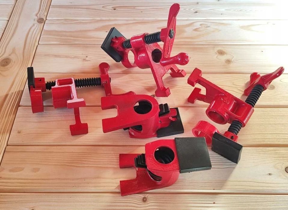 Ścisk Rozpierak Stolarski 4 SZT. + 8 Nakładek Bezkońcowy na Rurę 3/4