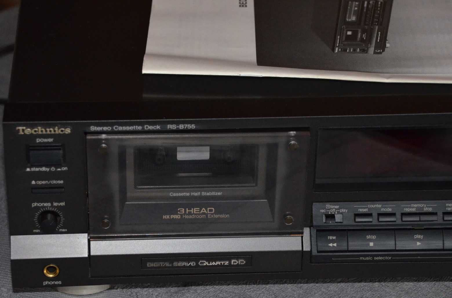 Technics RS-B755 Magnetofon kasetowy TOP! +instrukcja Gwarancja