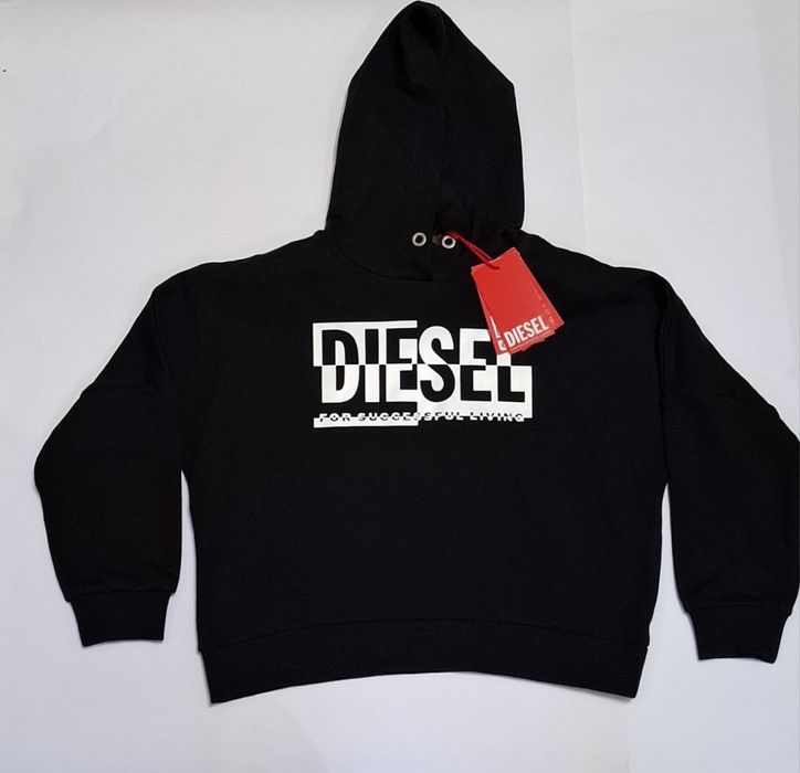 Чорне худі Diesel з капюшоном.