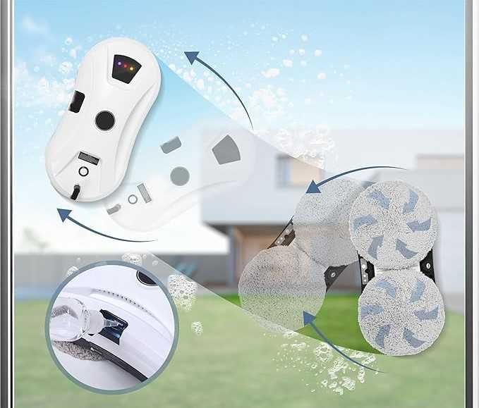 Robot do Czyszczenia Okien z Automatycznym Rozpylaczem Wodnym 5600 pa