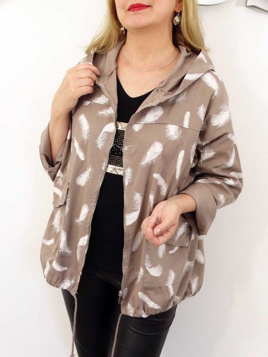 Narzutka Bawełniana Letnia PIÓRKA rozmiar uniwersalny od 40 do 48 beż