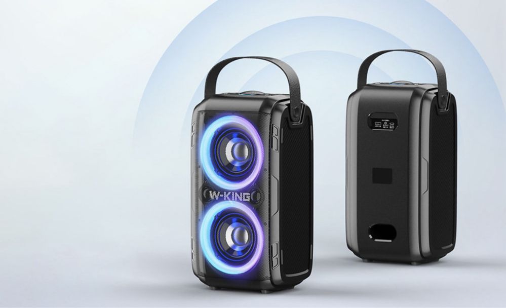 Głośnik bezprzewodowy Bluetooth W-KING T9-2 80W (czarny)
