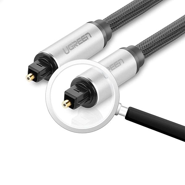 Kabel Ugreen AV108, 10542 optyczny Toslink/SPDIF 1.5m - szary