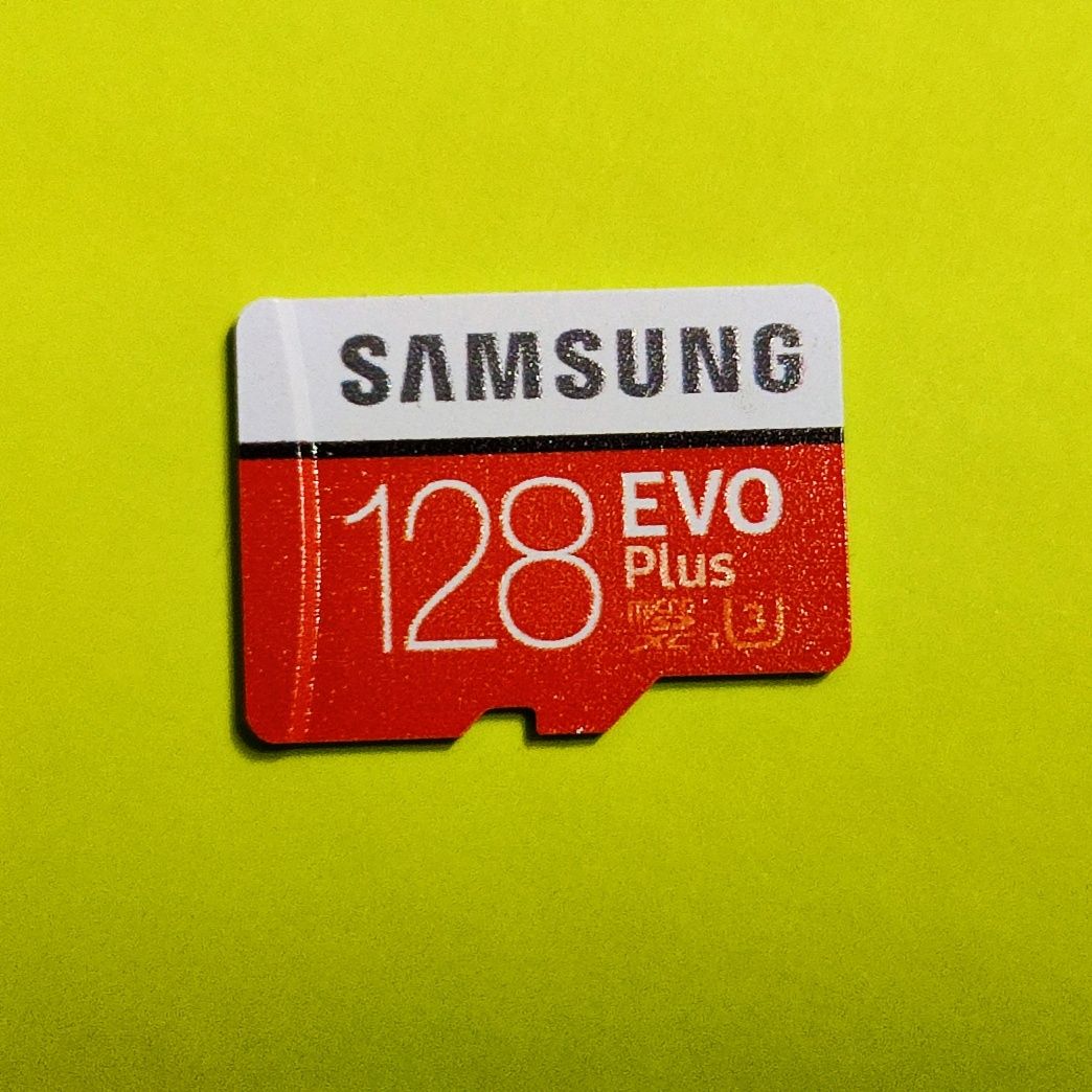 Карта пам'яті Samsung microSDXC, Class 10, UHS-I U3 Evo Plus на 128 Гб