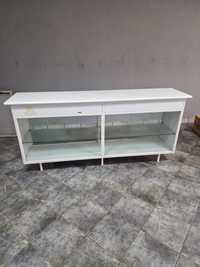 Balcão/ vitrine lacado a branco