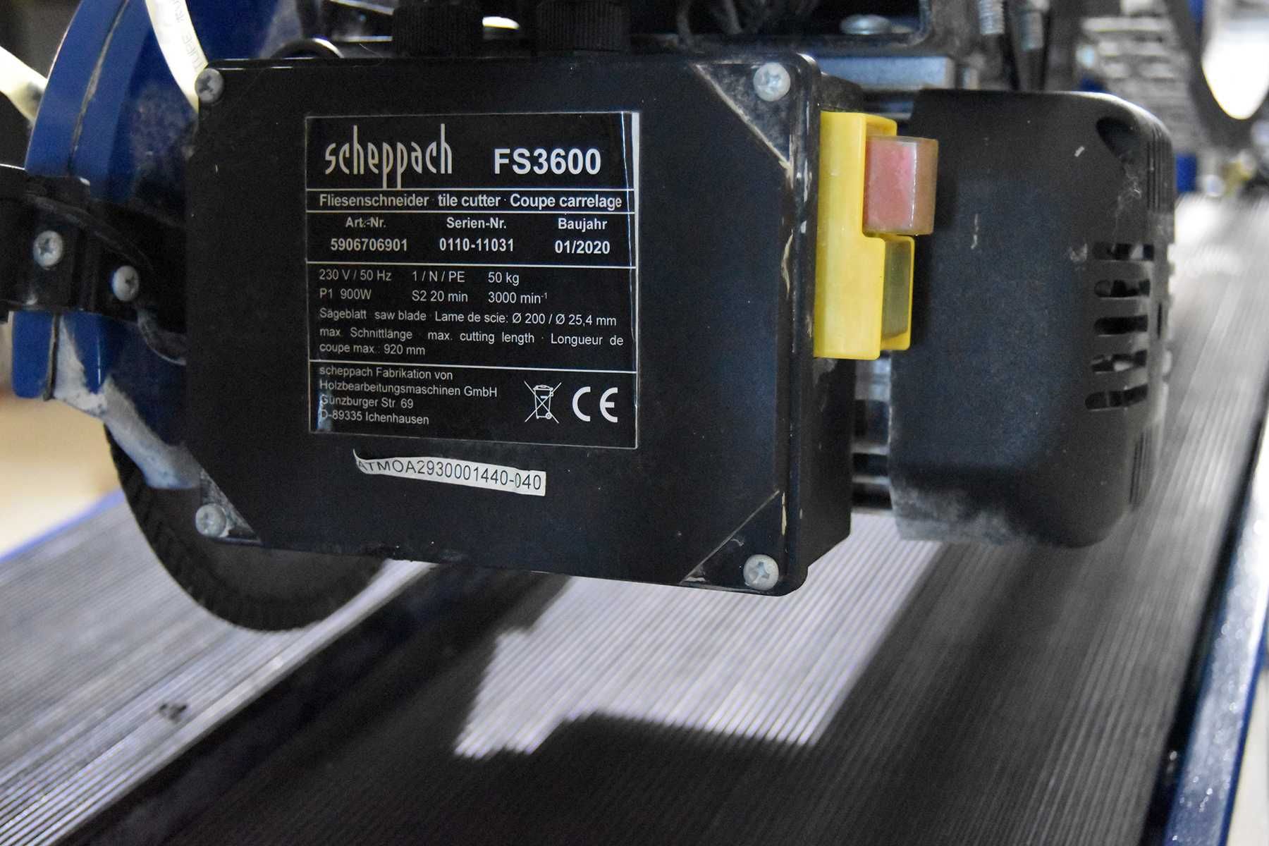 Scheppach FS3600  Przecinarka do glazury 200 MM, na wodę, stan BD